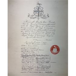 Group of ten medals awarded to Major P.T Sanders; George V OBE, Queens South Africa medal with five clasps Cape Colony, Orange Free State, Transvaal, South Africa 1901 and South Africa 1902, 1914 Star, WWI British War medal, Victory medal with M.I.D. oak leaves, General Service medal with Kurdistan clasp, WWII Defence medal, 1939 - 1945 medal, King George V Jubilee medal and George VI Coronation medal, together with matching miniature medal set and ribbon bar, Moise Dreyfuss stop watch Mk II, no.3907, PT Sanders bible from 24th company 8th battalion Imperial Yeomanry, photographs and other military items    
