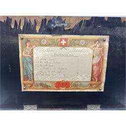 Swiss - Three 19th-century cylinder music boxes suitable for spares or repair.