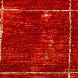 Two contemporary Moroccan Berber hand-woven rugs, deep madder red field of plain design, 199x153cm, other with deep madder red field with a simple lattice of ivory lines forming panels with some tonal variation, 190x146cm 
