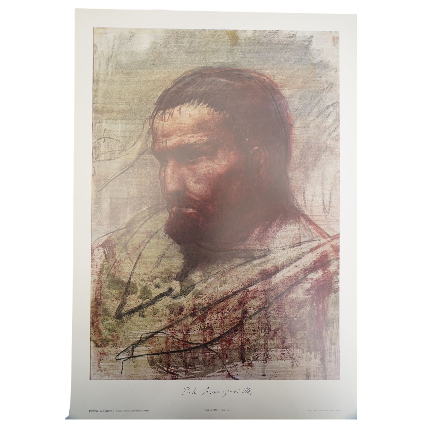 Pietro Annigoni OMRI (Italian 1910-1988): 'The Last Supper' and Preparatory Studies, set ten colour prints the first signed in pen, with original folder also signed 50cm x 35cm (10) (unframed)