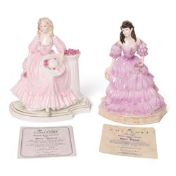 Two Coalport figures from the English Rose Collection, 1996 Blue Moon 690/1000 and 1992 Ma...