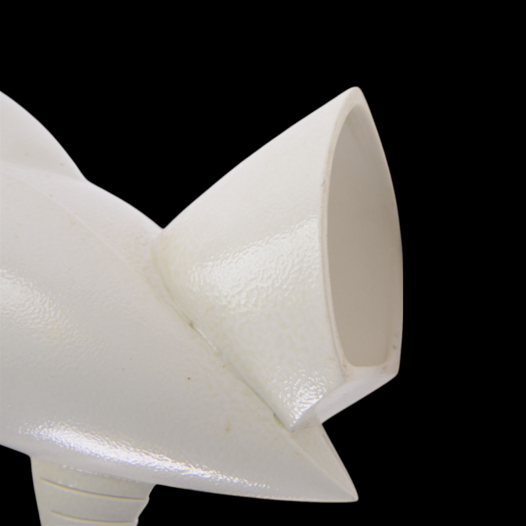 Anthony Theakston (British B.1965): White salt-glazed stylised heron jug, H37.5cm