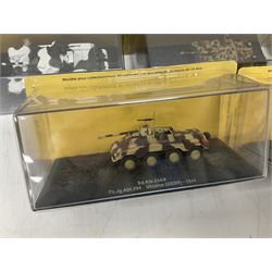 DeAgostini The Combat Tanks Collection -  forty-six periodical issued die-cast models of tanks; in plastic display cases in unopened blister packs (46)