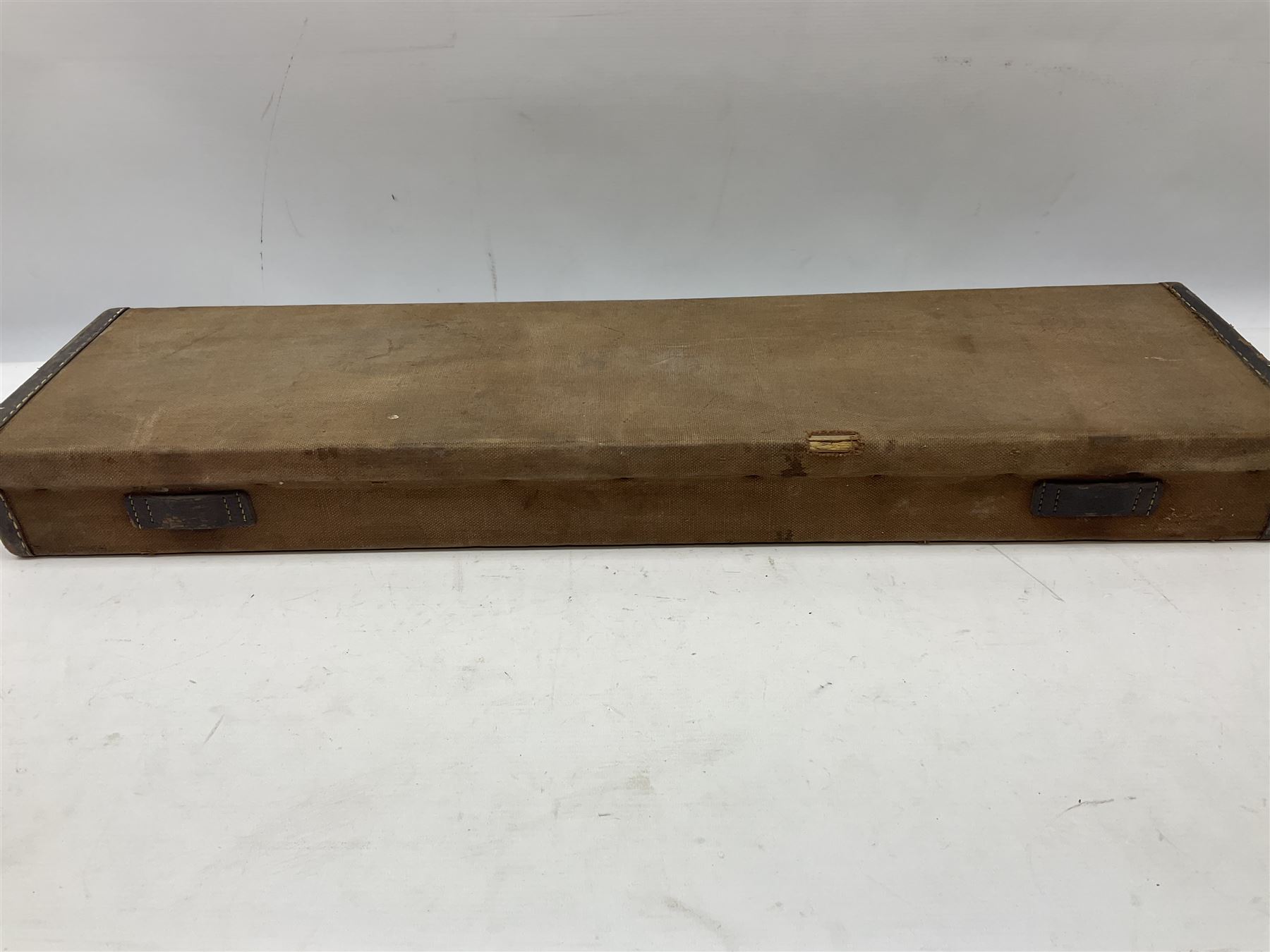 W.W. Greener 12-bore side-by-side double barrel non-ejector shotgun, with 76cm barrels, side safety, engraved lock, figured walnut stock with chequered grip and fore-end, no.33408, 120.5cm overall; in fitted canvas covered case with tools and accessories including .22 12-bore dog training device. SHOTGUN CERTIFICATE REQUIRED.