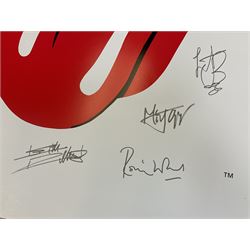 Rolling Stones - two limited edition 1994 Musicon International posters depicting the iconic John Pasche lips and tongue Stones logo surrounded by printed signatures, nos.2148/2500 and 2332/2500 with certificates 67 x 57cm, unframed