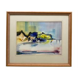 English School (Early 20th century): Robin Hoods Bay looking towards Ravenscar, watercolour unsigned 22cm x 32cm; Alfred Durham (British early 20th century): St Mary's Steps Scarborough, watercolour signed 22cm x 10cm; Brian Seals (British Contemporary): Scarborough from Cayton Bay, watercolour signed 27cm x 37cm (3)