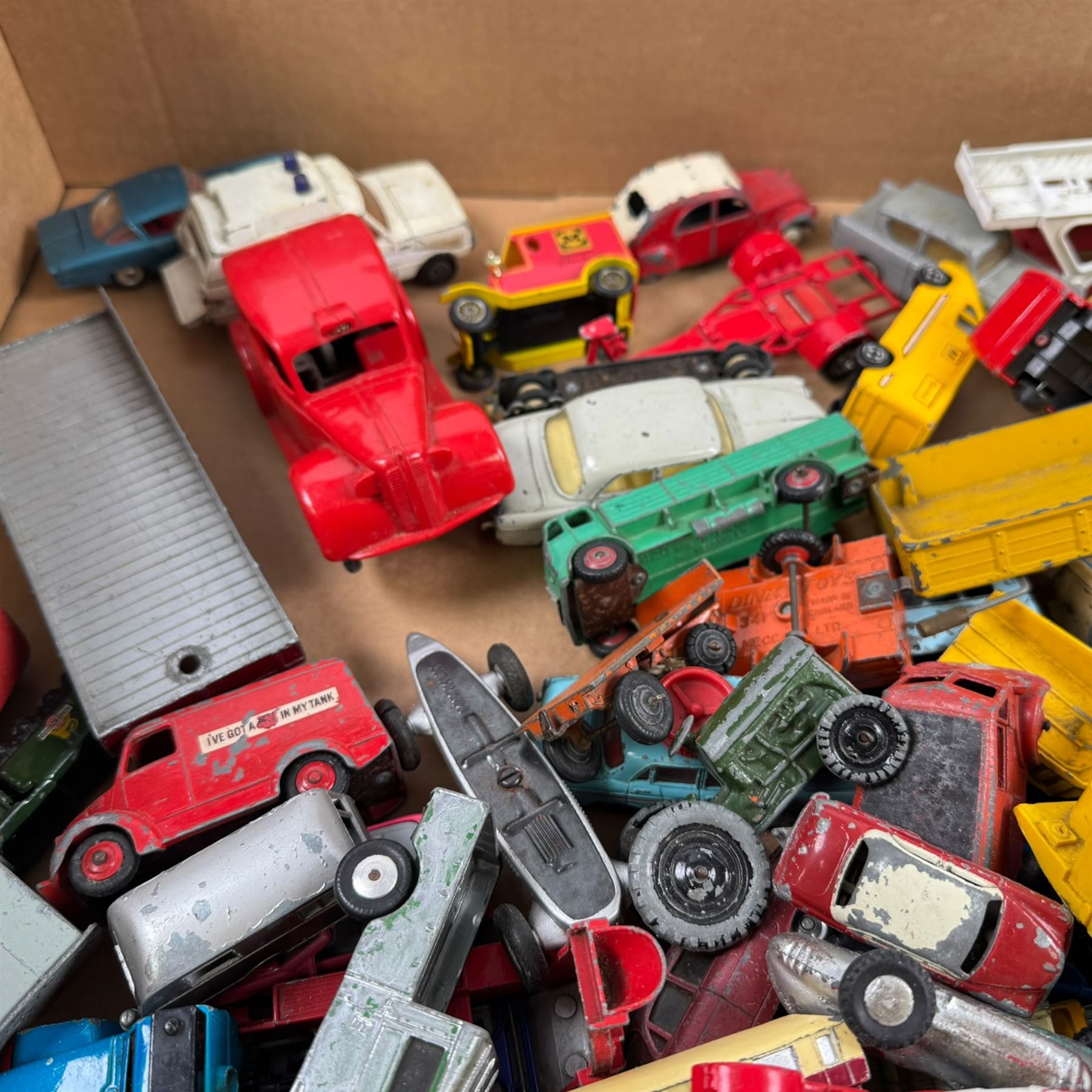 Mid 20th century and later diecast vehicles, including Corgi, Dinky and Lesney examples, together with a Hornby O gauge clockwork passenger train