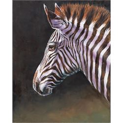 Continental School (Contemporary): Rhinos Elephants and a Zebra, set of three portraits unsigned, max 60cm x 76cm (two unframed)