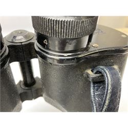 Pair of WW2 Bausch & Lomb U.S. Navy 7 x 50 binoculars, Mk.1 Model 2, impressed BU Ships No.80975 1941, serial no.OY6585, with neck strap