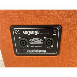 English made Orange 'Voice of the World' bass guitar speaker cabinet; 400 watts 8 ohms; serial no.OBC210M-00519-0615; L62cm