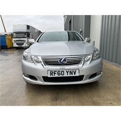 Lexus GS 450h saloon car, 3.5 SE-L, 4 door, CVT Auto
Year: 2010, September
Colour: Silver
Mileage: 50,000 approx.
Fuel: Petrol Hybrid
MOT Exp: 9th April 2025
Reg: RF60 YNV
V5: No

For sale by instruction from a local estate
Buyers Premium 10% plus VAT (12% inc.)

