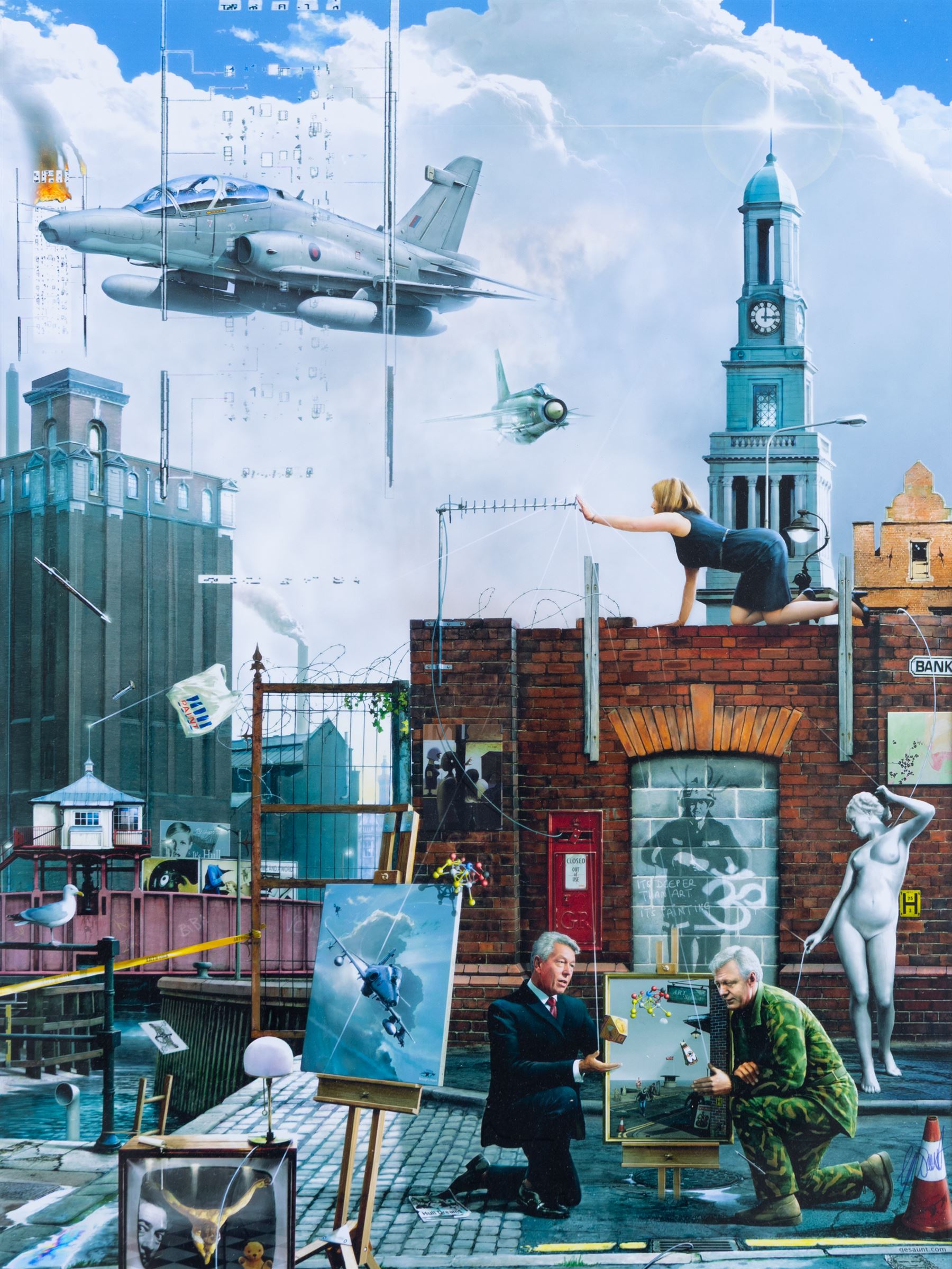 Gary Saunt (British Contemporary): 'Hull Dreams', set of four prints signed in pen 39cm x 29cm (three framed) (one unframed) (4)