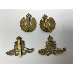Twelve cap badges including Royal Artillery, 3rd RGA Middlesex Volunteers, Hon. Artillery Company, West Riding and Waraickshire Royal Horse Artillery, Royal Engineers and Army Service Corps (12)