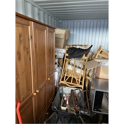Container Contents Auction - entire container contents to include chest freezer, washers, fridge, pine furniture, leather chair, microwaves, cane conservatory suite and much more.
Location: Duggleby Storage, Scarborough Business Park YO11 3TX Viewing: Strictly by appointment call 01723 507111. Please note: all contents must be removed by Friday 11th December, items not collected by this time will be disposed of or resold on behalf of David Duggleby Ltd. This does not include the container.