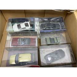 Two Toy State 007 large scale radio controlled cars - Aston Martin DB5 and Aston Martin DBS; eight other Toy State 007 James Bond vehicles; and ten other James Bond vehicles by Corgi and Fabbri; all boxed (20)