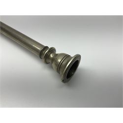 19th century telescopic hunting horn, the bell engraved 'The Beaufort', with makers mark Kohler & Son, makers, 61 Victoria Street, Westminster (from Covent garden) London, in a leather sheath, horn full extended L91cm 