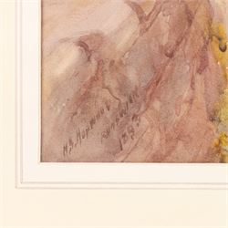 Henry Silkstone Hopwood (Staithes Group 1860-1914): Horse and Cart at 'Runswick', watercolour signed titled and dated 1893, 28cm x 22cm