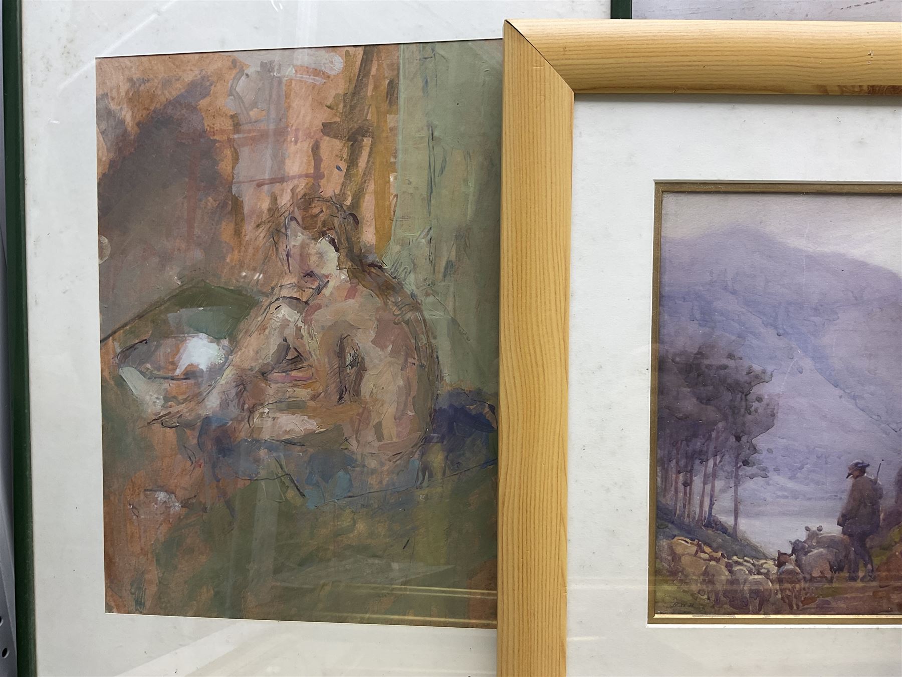Collection of original watercolours, artists to include Joseph Haslam Hawkswoth (British 1827-1908), Norman Wilkinson, Moffat Peter Lindner (British 1852-1949), Albert Charles Dodds, Miller Smith etc (13)