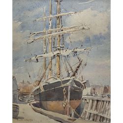 Rowland Fisher (British 1896-1976): 'Sigyn in Dock', watercolour signed and dated 1933, inscribed verso 26cm x 20cm