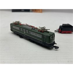 Marklin mini-club 'Z' gauge - two double pantograph locomotives; one in original hard plastic box and one in unassociated Minitrix box; and an unopened Atlas Editions DeAgostini Minitrains 1/220 'Z' gauge Orient Express die-cast model (3)