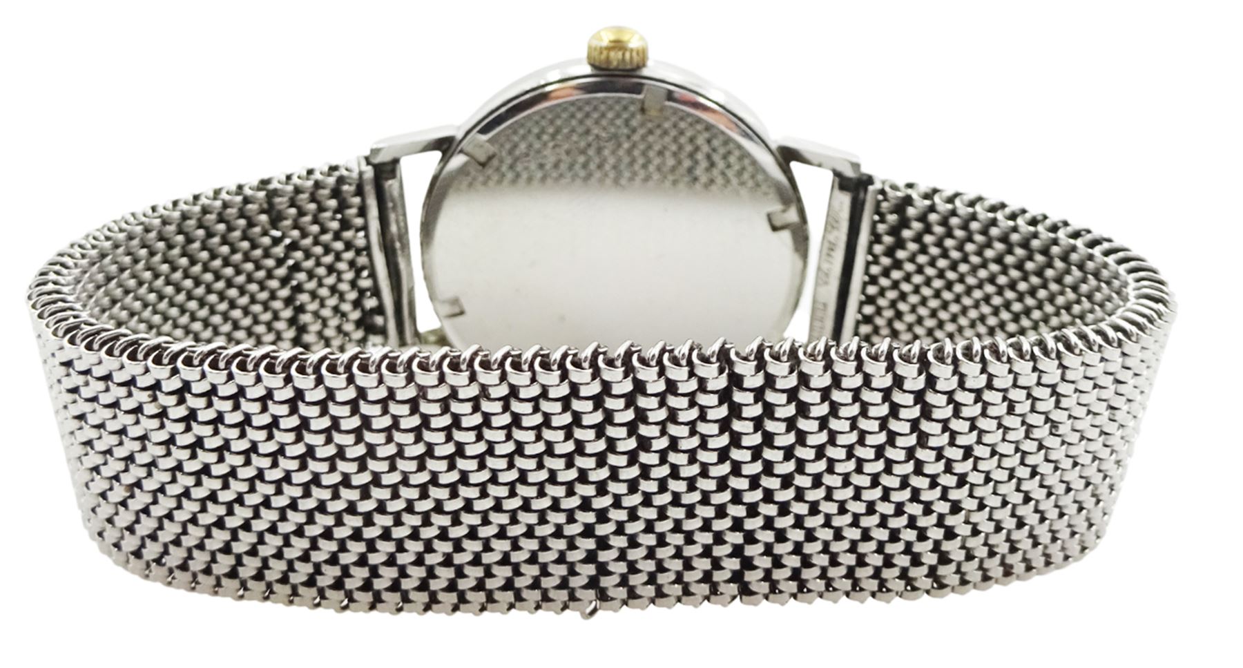 Zenith stainless steel gentleman's manual wind wristwatch, 17 jewels movement, Cal. 2542, on expanding stainless steel strap