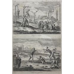 French School (19th century): Torture Scenes, set of eight engravings variously titled 30cm x 20cm (8)