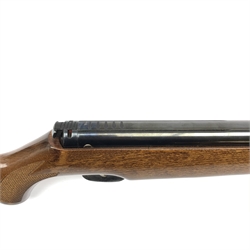 Webley and Scott 'Webley Omega' .22 air rifle for left handed user, break barrel action with fitted integral moderator L128cm overall