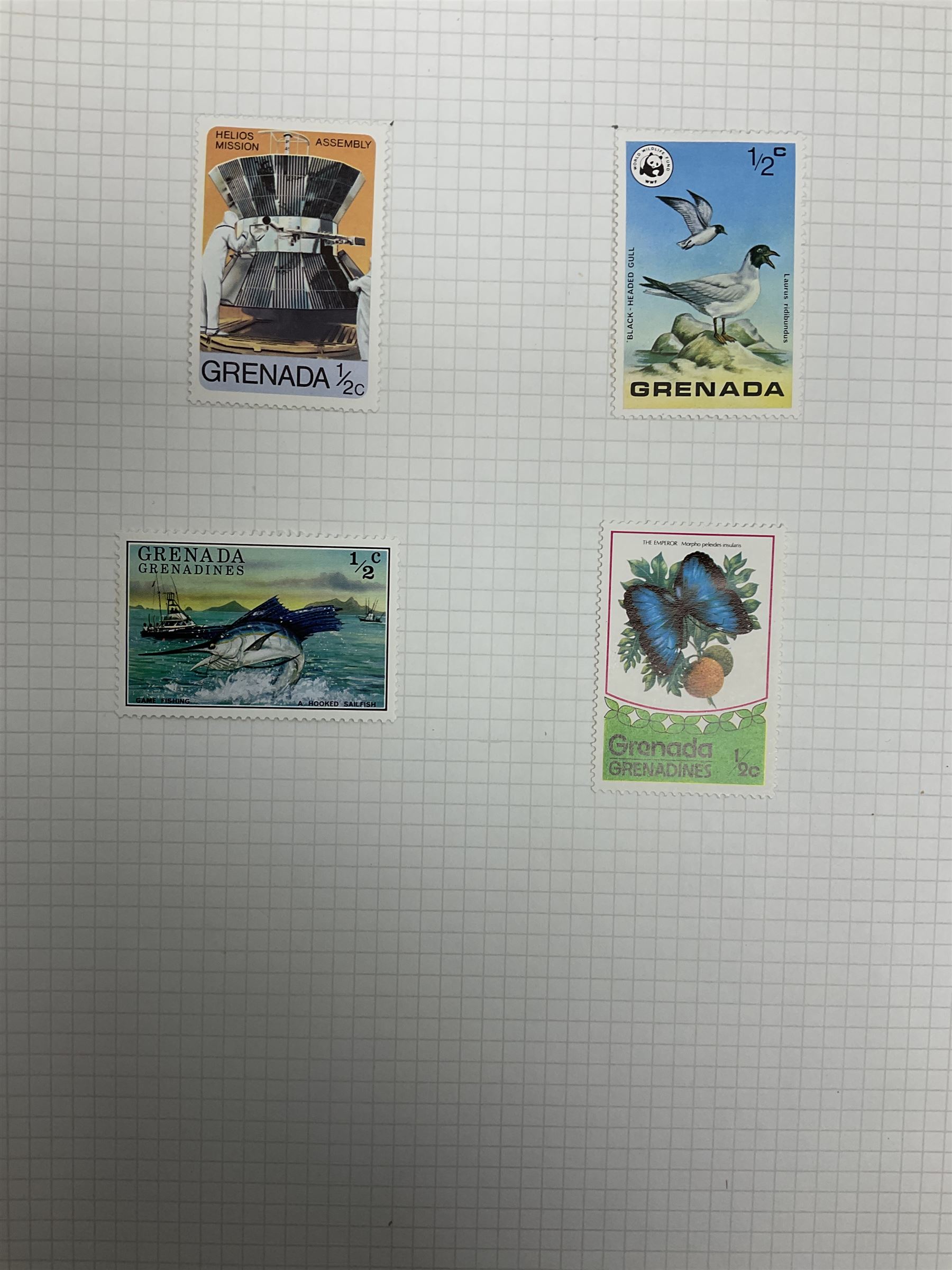 Grenada Queen Victoria and later stamps, including 1861-79 one penny, six pence, one shilling, 1883 halfpenny to one shilling, King George V 1913 values to one shilling etc, housed on pages