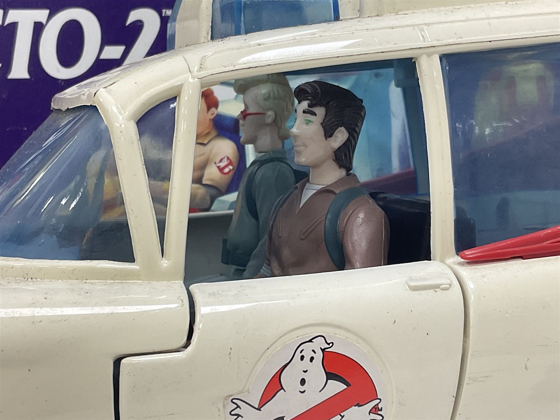 Ghostbusters - 'ECTO 1' car with two figures; ECTO-2 Vehicle, Highway Hunter Action Ghost Vehicle and Haunted Vehicles Air Sickness; all boxed; racing car with Egon Spengler driver; two 1984 Marshmallow Man figures; and four unopened carded/boxed figures etc