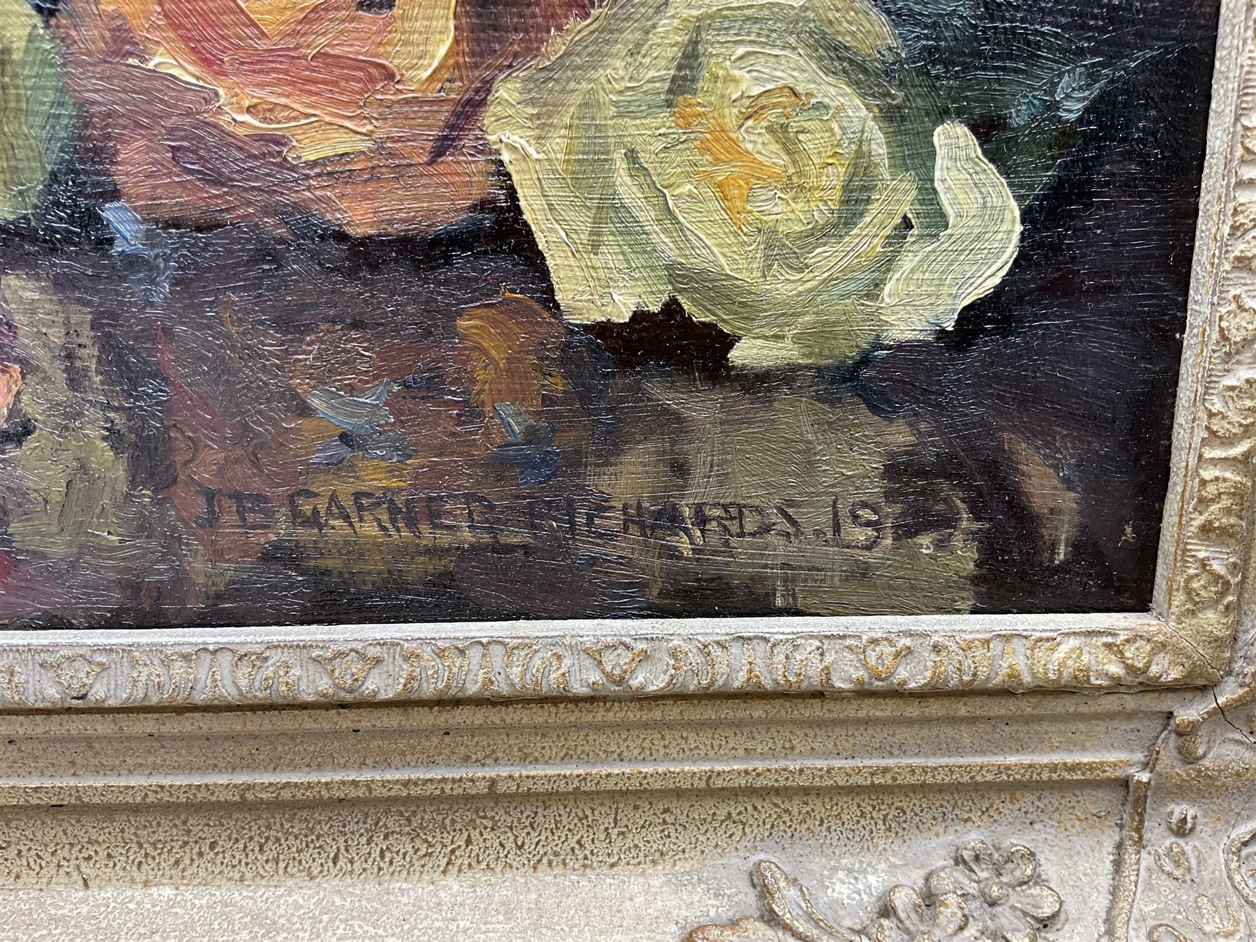 J B Garner Richards (British exh.1928-1939): Still Life of Flowers, oil on canvas signed and dated 1939, 59cm x 49cm