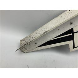 Esso Blue Paraffin double sided aluminium sign with hanging flange, H82cm