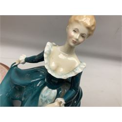 Nine Beswick bird figures, with stand, together with USSR thrush, two Franklin Mint Jane Austin figures and four Royal Doulton figures 