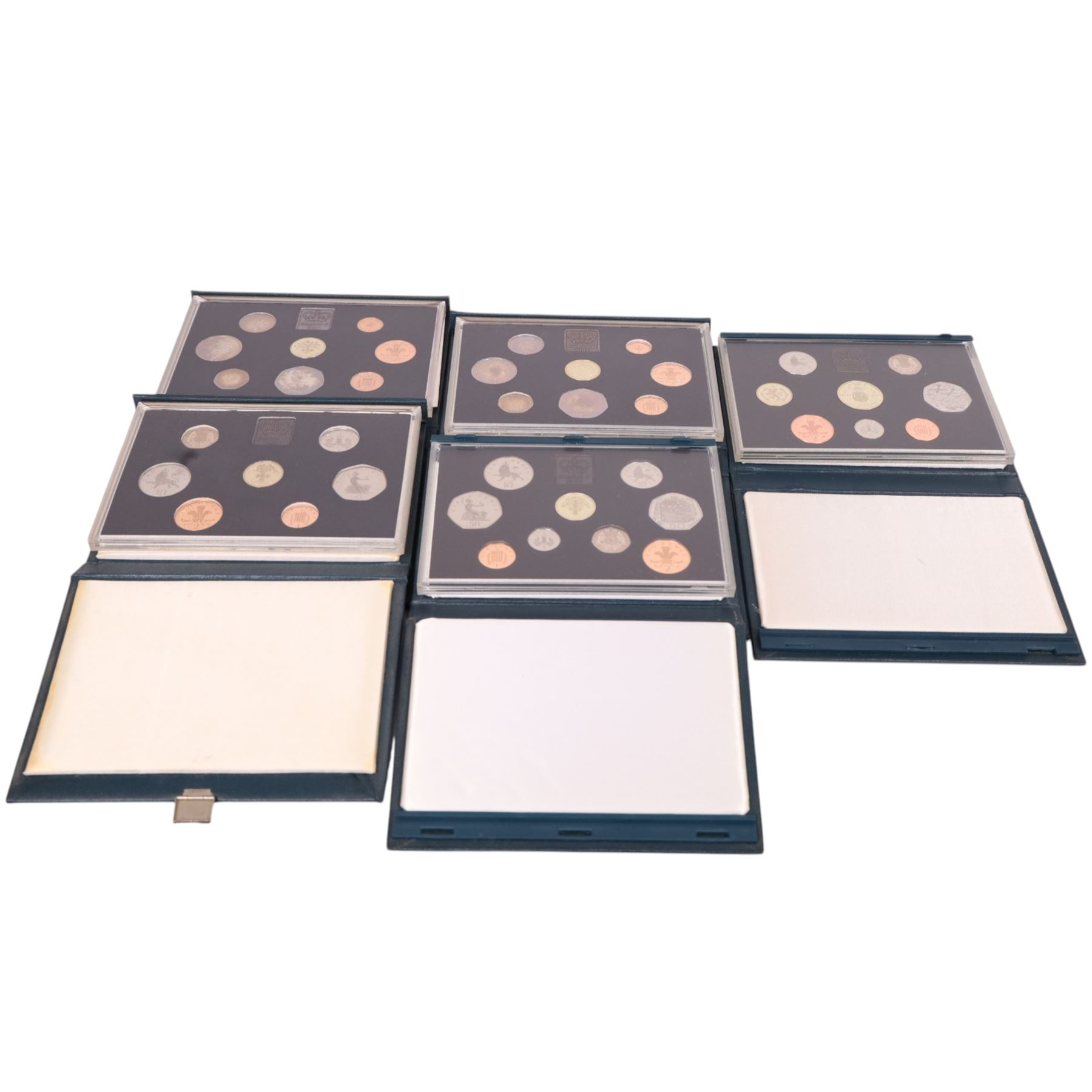 Forty-one The Royal Mint United Kingdom proof year sets, comprising 1970-2013 inclusive apart from 1989, 2009, and 2010
