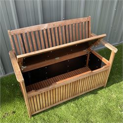 FSC teak garden bench with storage box - THIS LOT IS TO BE COLLECTED BY APPOINTMENT FROM DUGGLEBY STORAGE, GREAT HILL, EASTFIELD, SCARBOROUGH, YO11 3TX