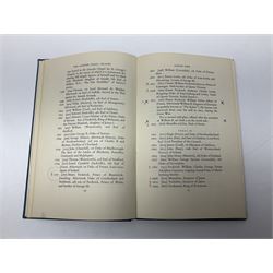 George VI Knight of the Garter cloth beret insignia with pin back and photograph of the Knight's Robes; Edmund Fellowes book on The Knights of the Garter 1348-1939; together with EIIR civilian OBE certificate to Jeffery Stanford Agate with facsimile signatures of Elizabeth II and Prince Philip