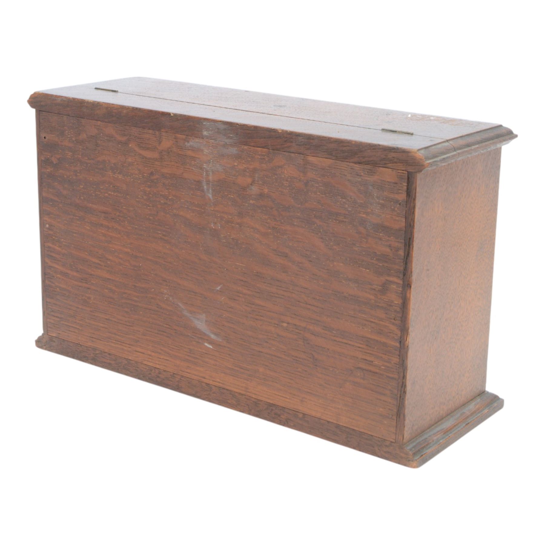 Dickens Charles, The Complete Works of Charles Dickens, 17 Vols, illustrations by 'Phiz', London, Chapman & Hall, Limited; and Henry Frowde, New York; Oxford University Press American Branch, later replaced boards, housed within an oak table top bookcase, with hinged lid, titled 'The Complete Work of Charles Dickens', together with a number of other books

