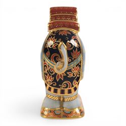 Royal Crown Derby paperweight, Large Indian Elephant made for Mulberry Hall, with gold stopper, limited edition 54/500 with certificate and original box, H20cm