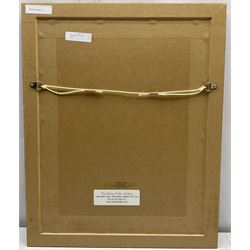 Robert E Fuller (British 1972-): Red Fox on Tree Stump, limited edition colour print signed and numbered 6/850 in pencil 30cm x 22cm