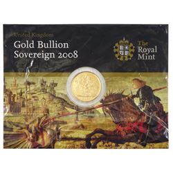 Queen Elizabeth II 2008 gold full sovereign coin