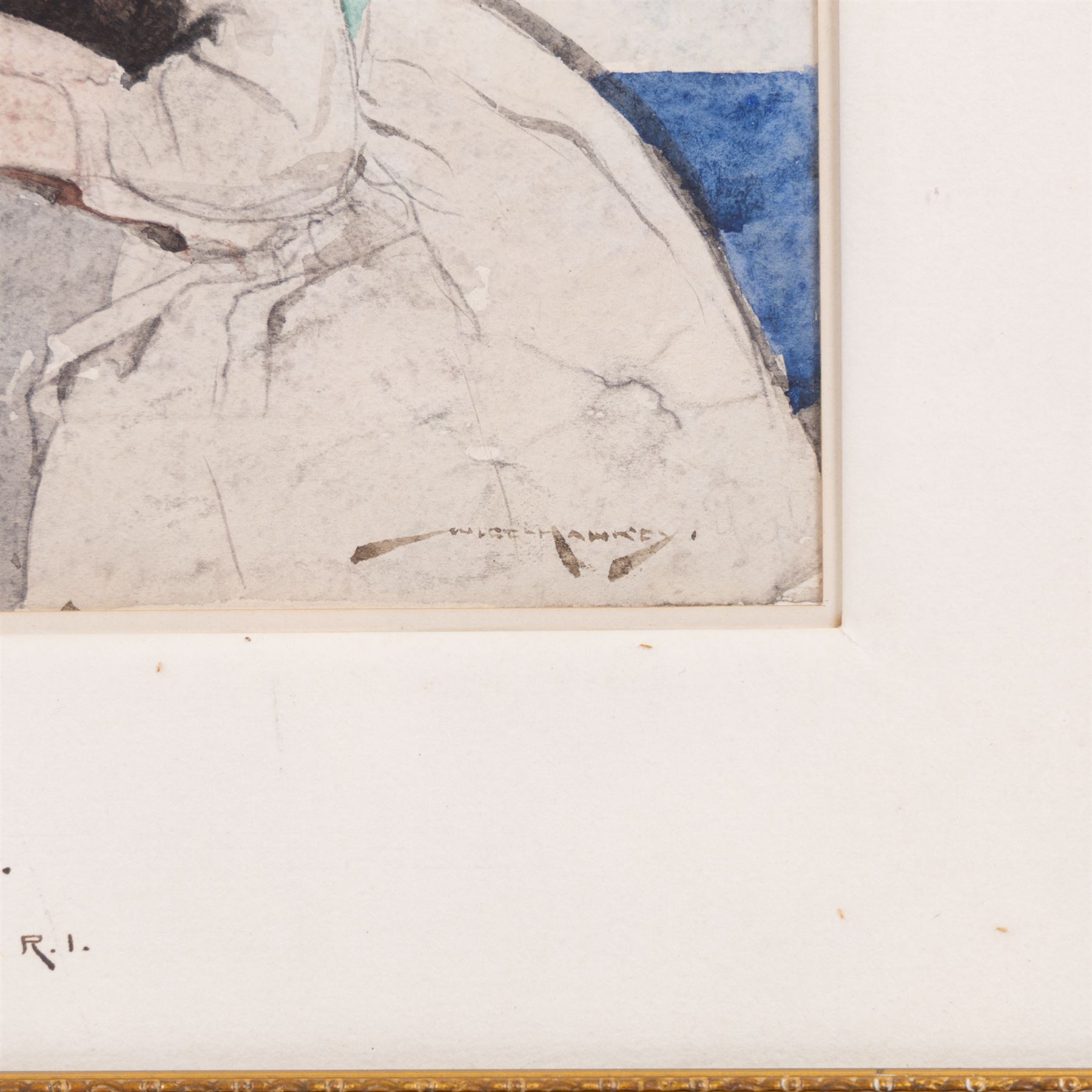 William Lee Hankey (British 1869-1952): 'Sympathy', watercolour signed, titled on the mount 18cm x 21cm 