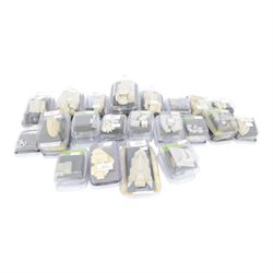 Collection of sci-fi gaming miniatures, including vehicles, space ships and trade goods, from Dystopian Wars, Ainsty Casting, Critical Mass and Firestorm Armada, all within blister packaging 