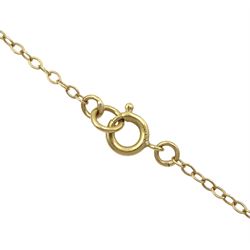 Early 20th century 9ct gold opal pendant, on later gold chain and a pair of matching earrings