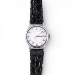 Six wristwatches including Zenith manual and automatic, two Tudor, Omega and a Tudor manual in an Elgin Ordnance Department USA case