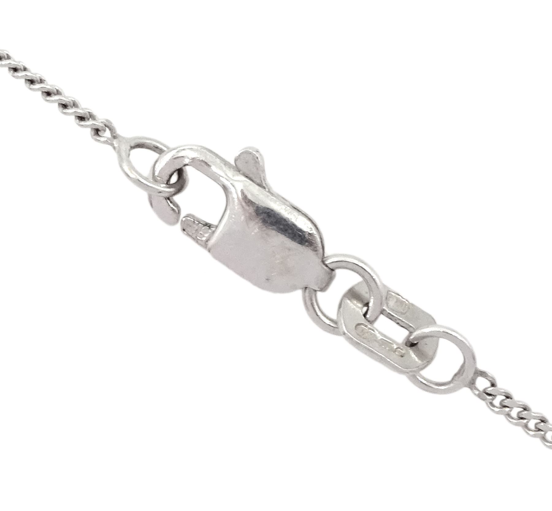 18ct white gold single stone round brilliant cut diamond pendant necklace, diamond approx 1.15 carat