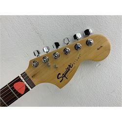 Fender Squier Strat Affinity six-string electric guitar with 20th anniversary plaque verso, serial no.CY20815325 L99cm; in soft carrying case