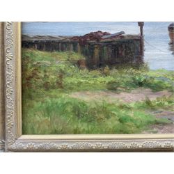 William Dalglish (Scottish 1860-1909): Campbeltown Boats at Rest, oil on canvas signed 39cm x 60cm 
Provenance: private collection, purchased James Alder Fine Art, Hexham; with McTear's Glasgow 15th May 2014 Lot 1645