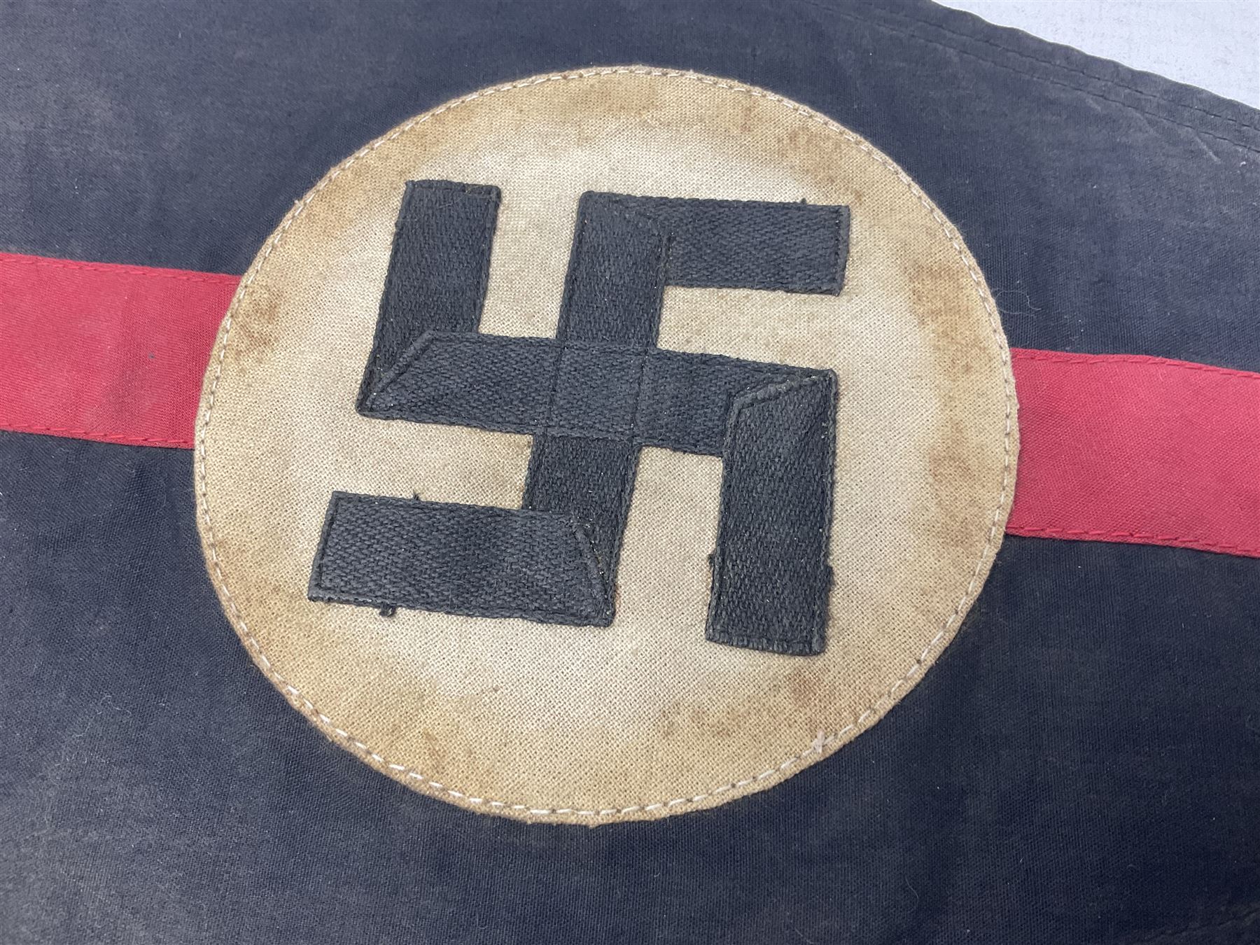 Replica WW2 German SA/NSKK pennant in black, red and white L42cm