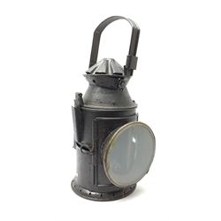 Railway type lantern, black painted finish, H37cm