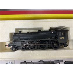 Hornby ‘00’ gauge - three ‘weathered’ locomotives comprising Class 8F 2-8-0 locomotive no.48062 in BR black; Class 9F 2-10-0 locomotive no.92151 in BR black; Class 5MT 4-6-0 locomotive no.44781 in BR black; in original boxes (3) 