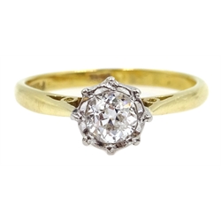  Gold single stone diamond ring, stamped 18ct, diamond approx 0.35 carat  